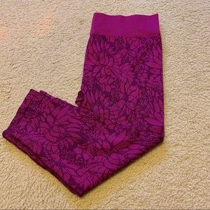 Pink floral Fabletic’s leggings
